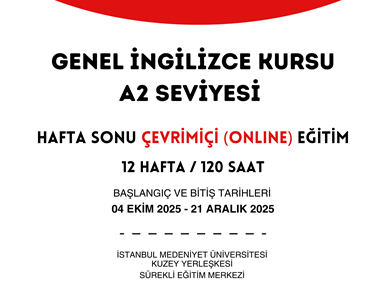 A2 Seviyesi Genel İngilizce Kursu Çevrimiçi (Online)